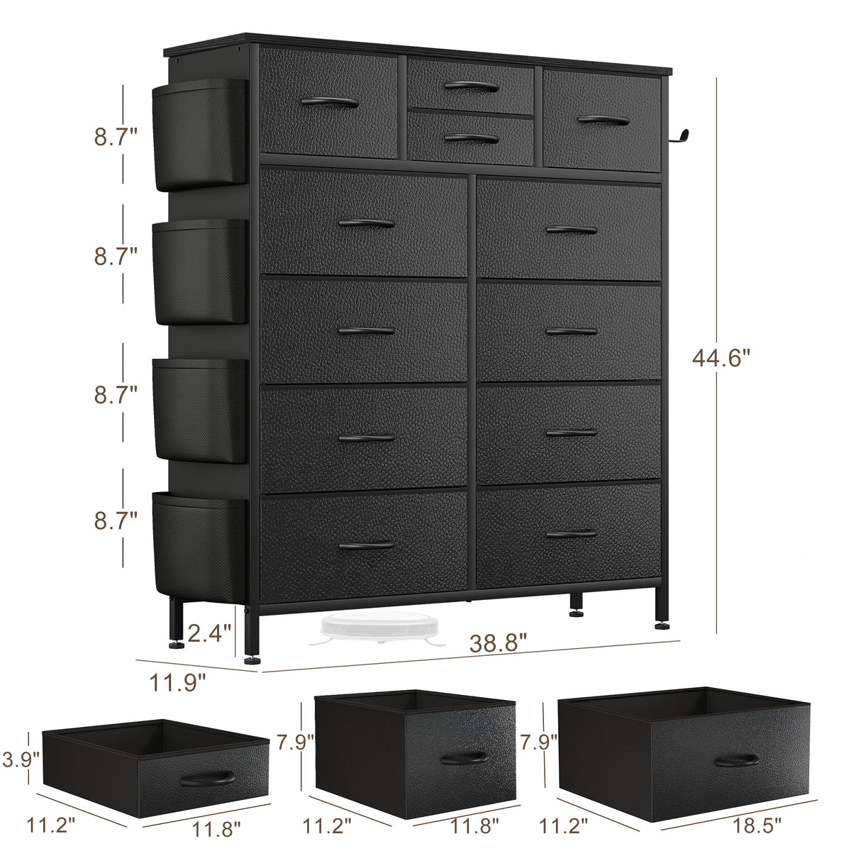 White 10 Drawer Dresser H2985