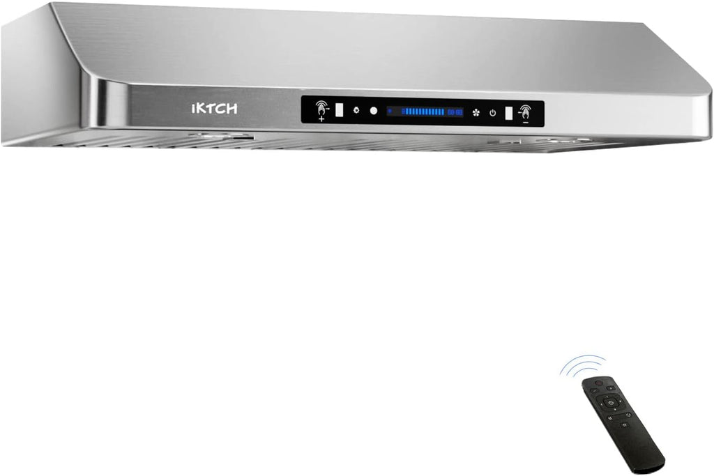 30 Inch Under Cabinet Range Hood with 900-CFM, 4 Speed Gesture Sensing&Touch Control Panel, Stainless Steel Kitchen Vent with 2 Pcs Baffle Filters J790