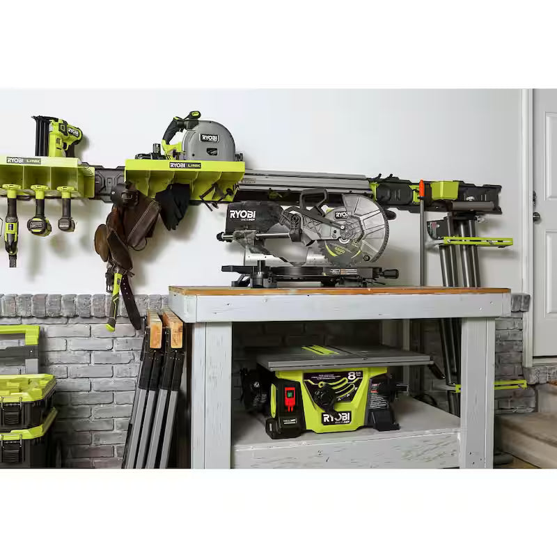 18V Brushless Cordless 10 in. Sliding Compound Miter Saw Kit with Battery, Charger, and Stand M221732