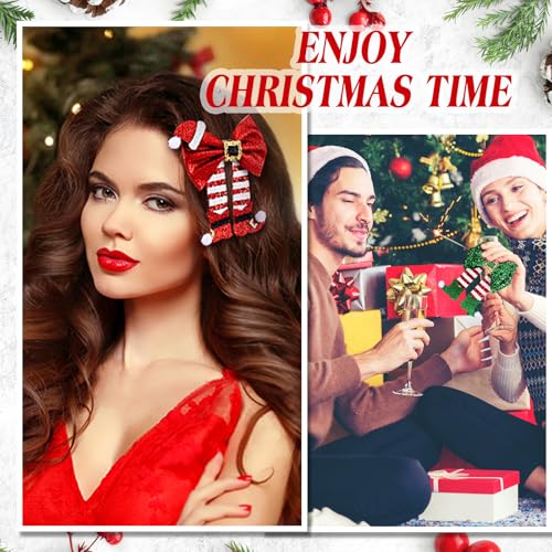 4 Pack Christmas Hair Clips E622069