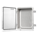 Clear Hinged Cover Junction Box with Mounting Plate, IP67 Waterproof ABS Plastic Grey I433896