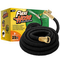 Expandable Garden Hose 50 ft Brass Fittings Black U97453