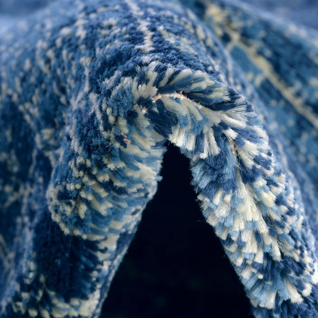 8' Octagon Blue Rug X8340