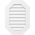 Vertical Elongated Octagon Surface Mount PVC Gable Vent V941875