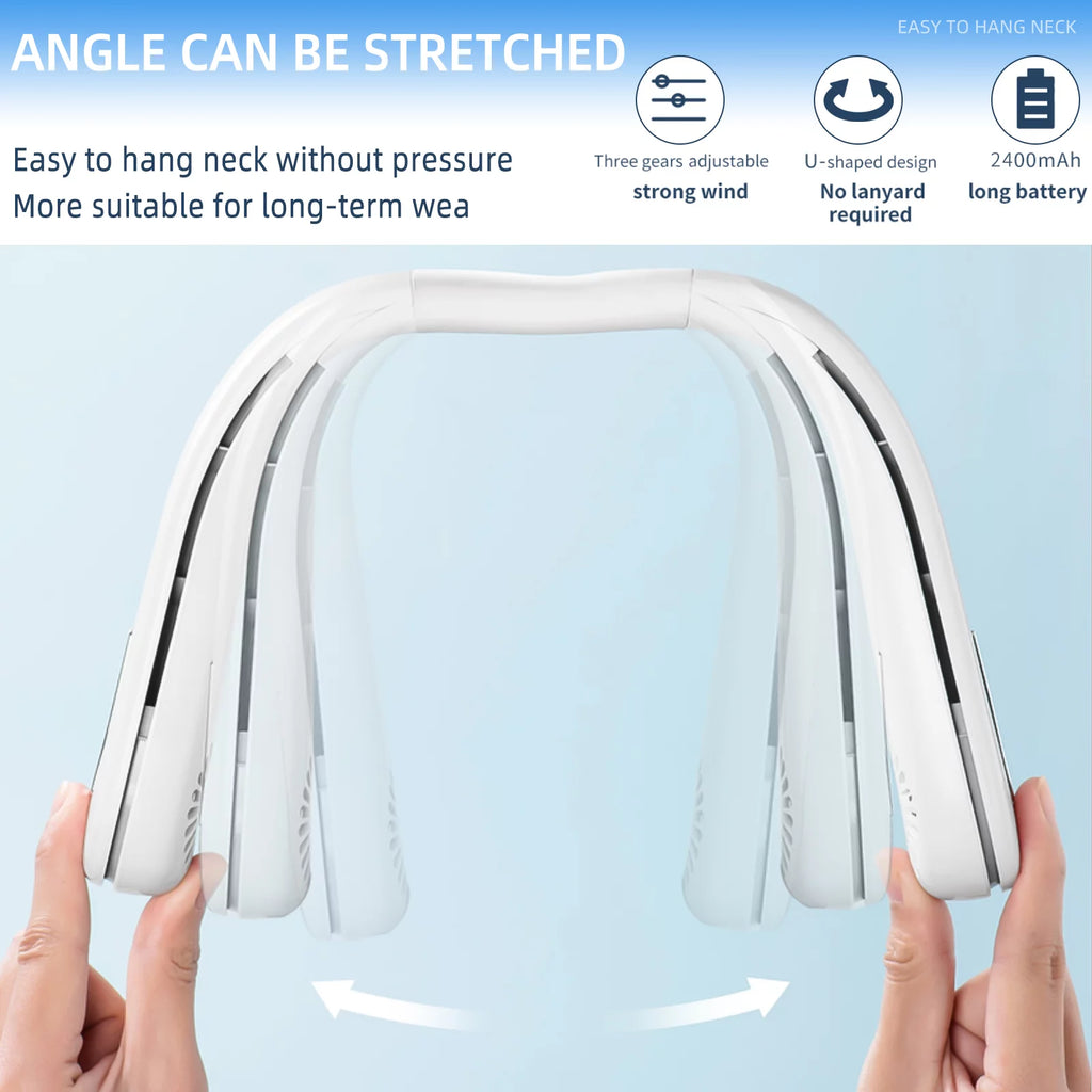 Portable Bladeless Neck Fan with 3 Speeds E68869
