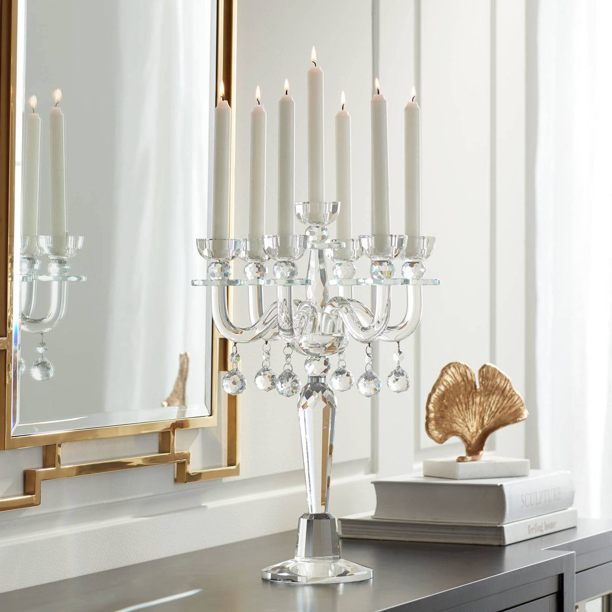 Crystal Candelabra Taper Candle Holder L57907