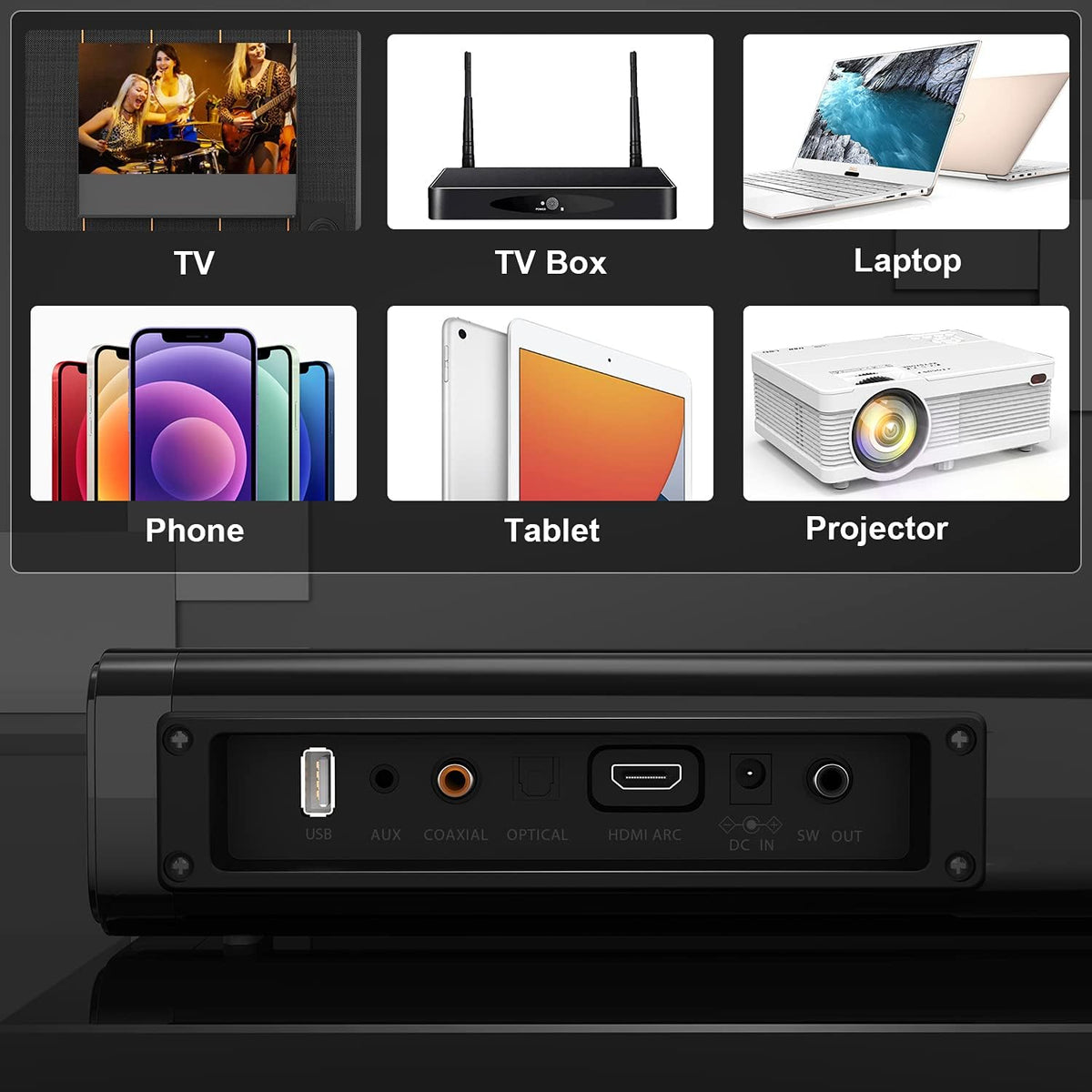 Sound Bars for TV with Subwoofer, 2.1 Channel L24505