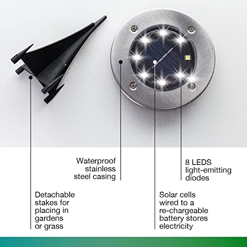 Solar Disk Lights Set of 8 Q641365