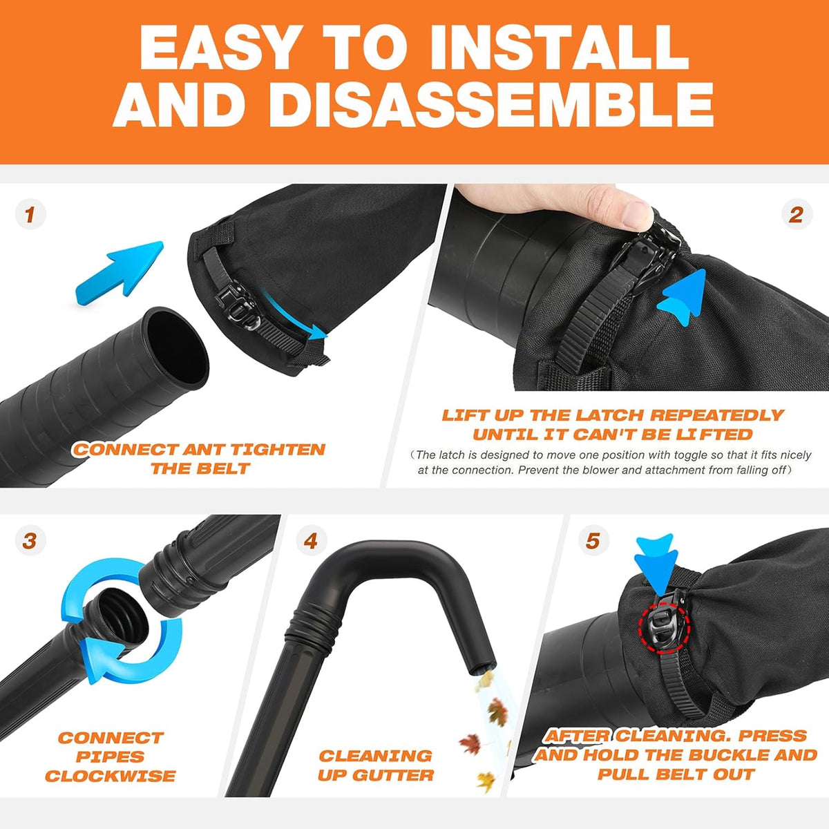 Universal Gutter Cleaning Kit for Leaf Blowers with Vacuum Attachment J90630