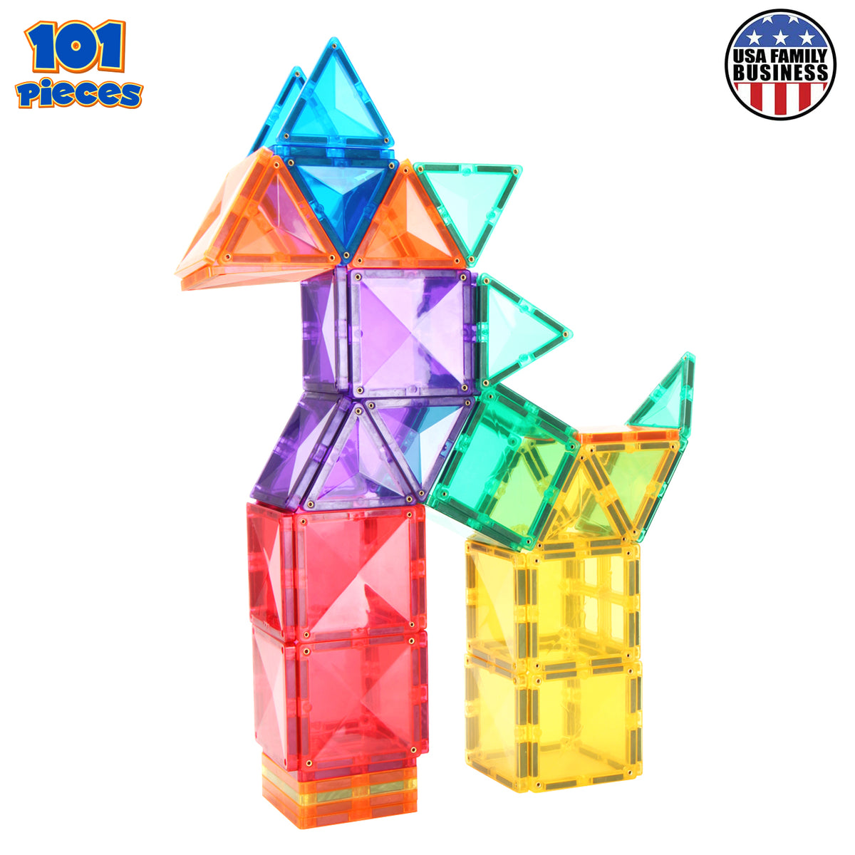 101 Pcs Magnetic Building Tiles with Storage R6614