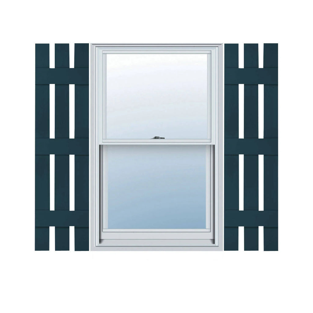 Midnight Blue Vinyl Board and Batten Shutters Pair V192