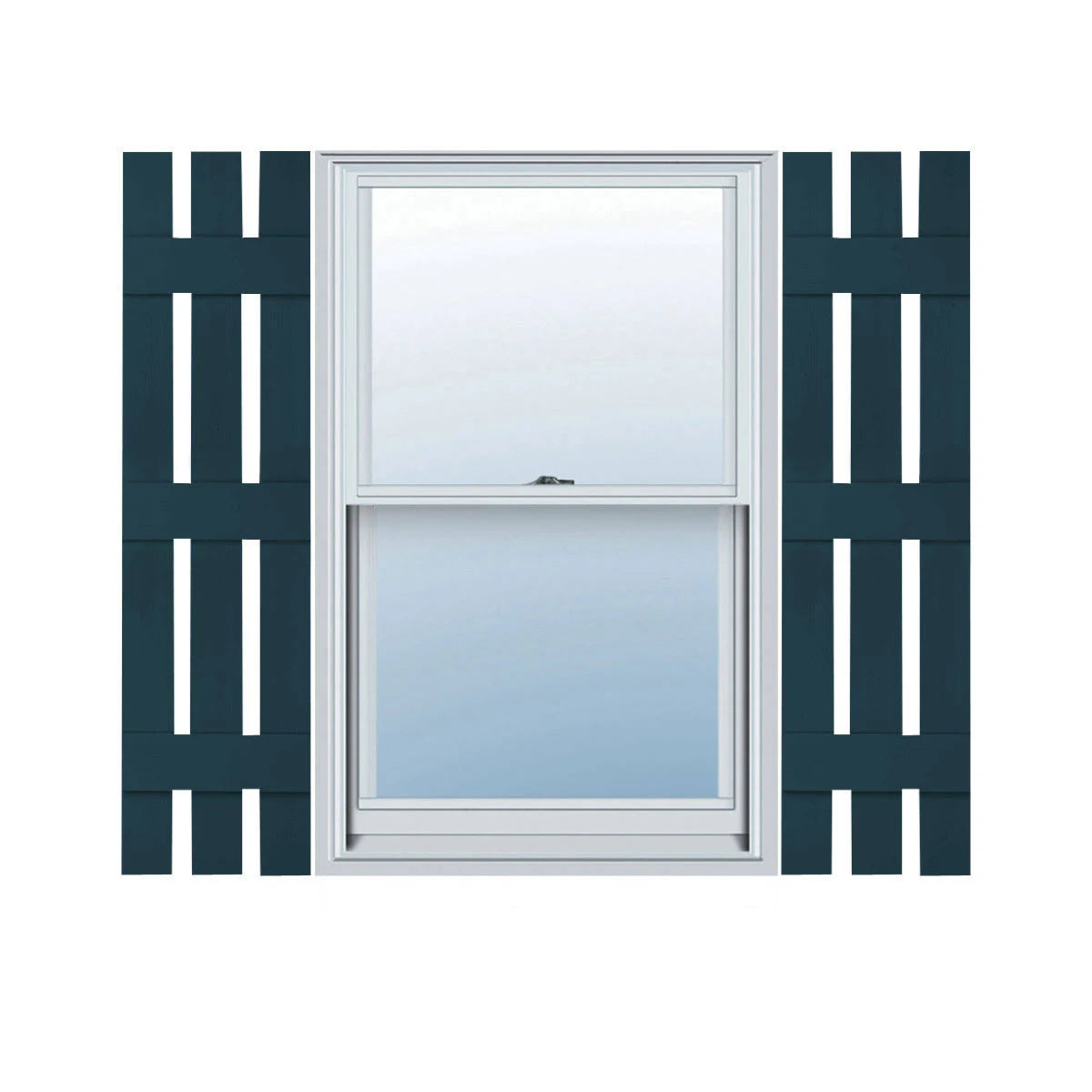 Midnight Blue Vinyl Board and Batten Shutters Pair V192