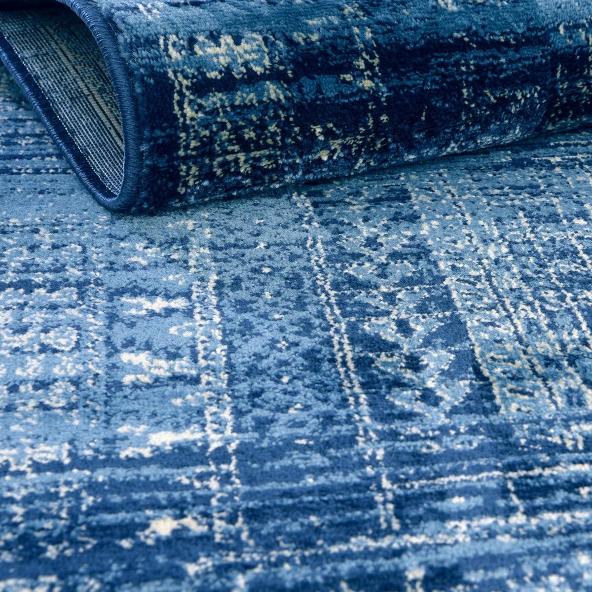 8' Octagon Blue Rug X8340