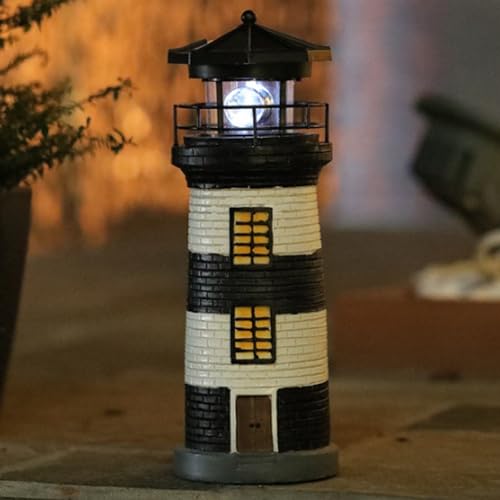 11" Rotating LED Solar Lighthouse M503