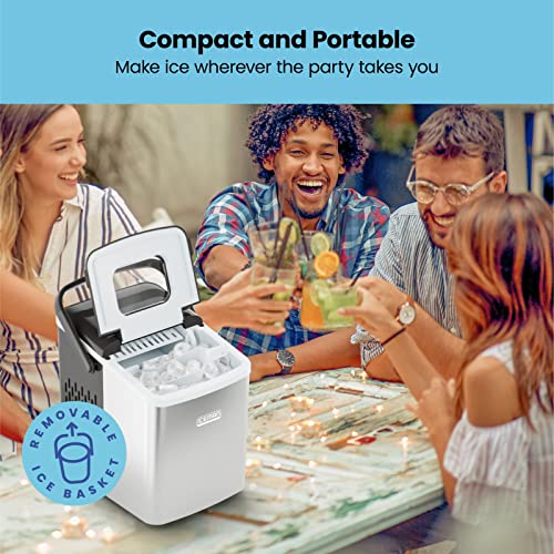 Dual-Size Portable Countertop Ice Maker with Self Cleaning, 9 Cubes in 7 Mins T856757