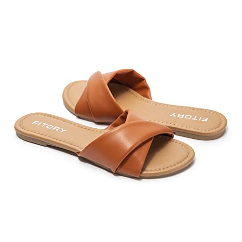 Women's Flat Sandals with Soft Leather Size 6-11 O8388