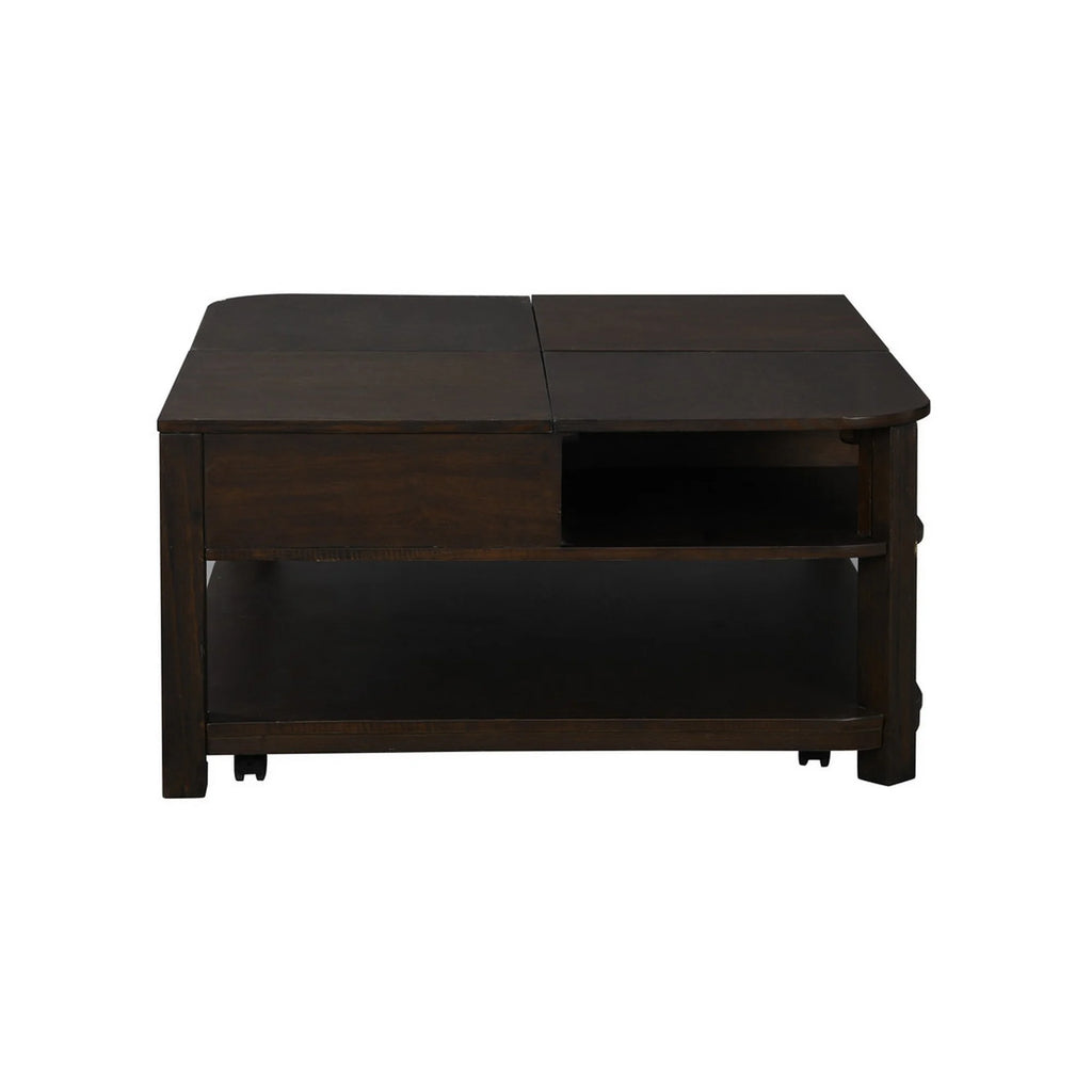 Dark Brown Lift Top Coffee Table & End Table Set J242061