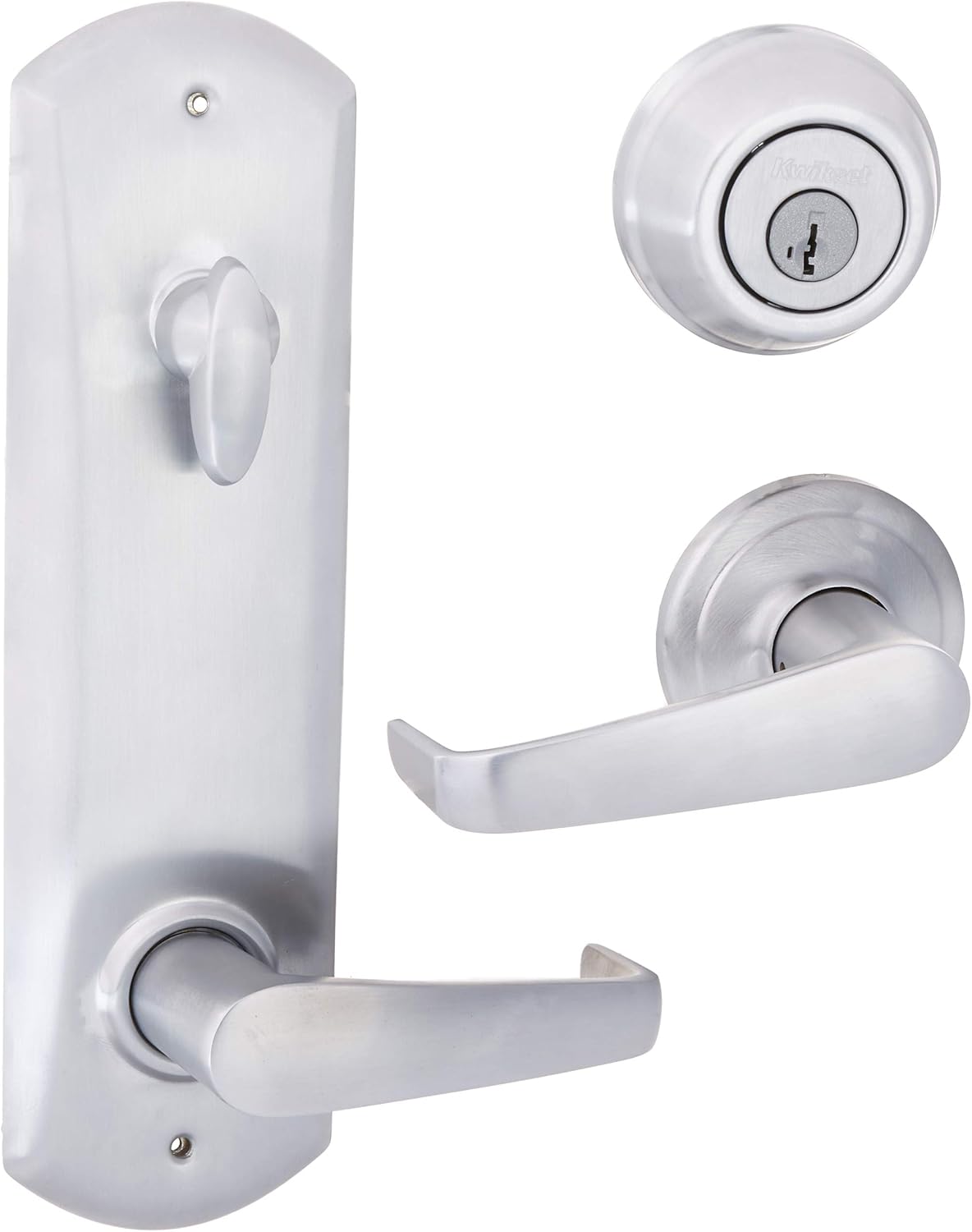 Satin Chrome Interconnected Passage Door Lock A34506