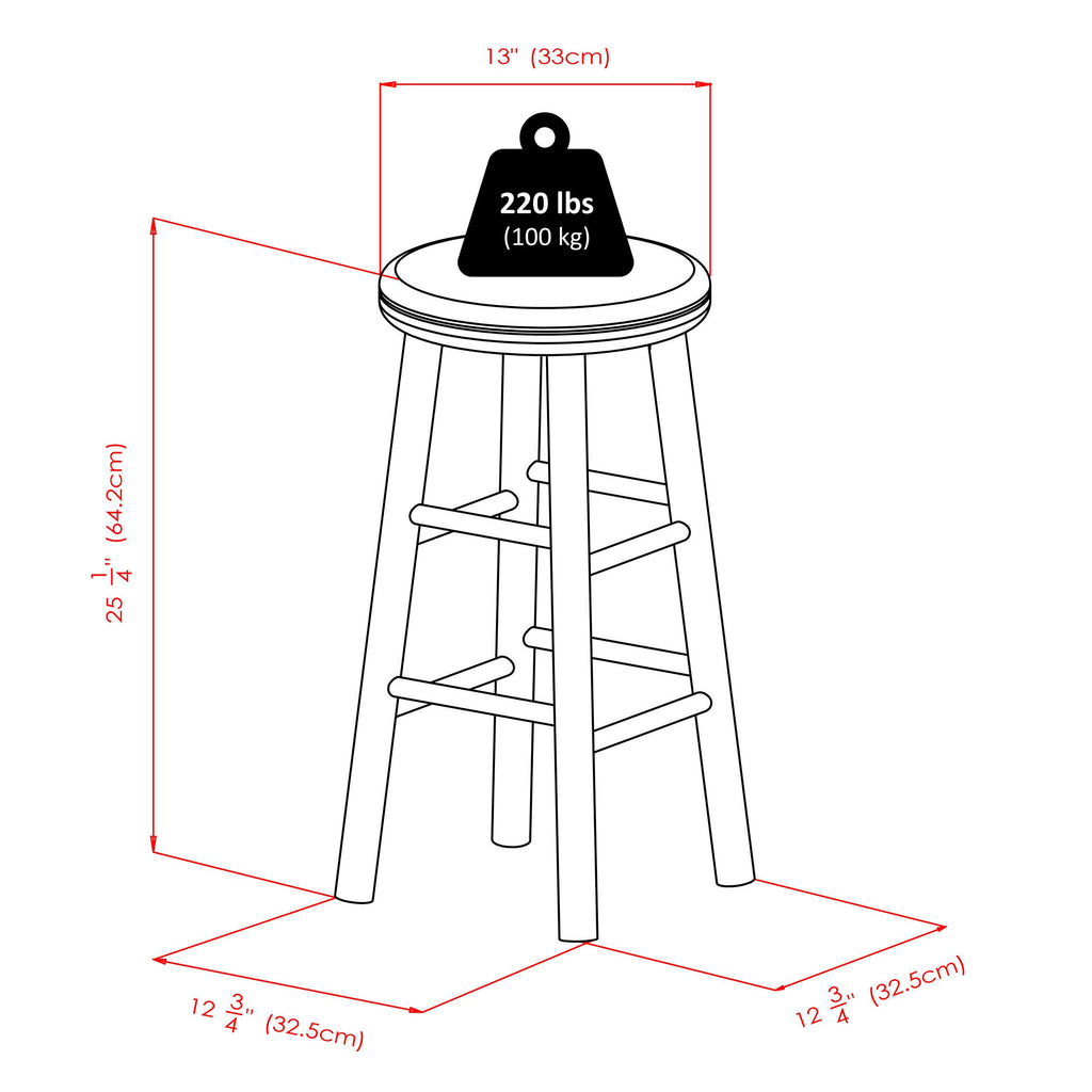 Swivel Bar Stool - Set of 2 V19056