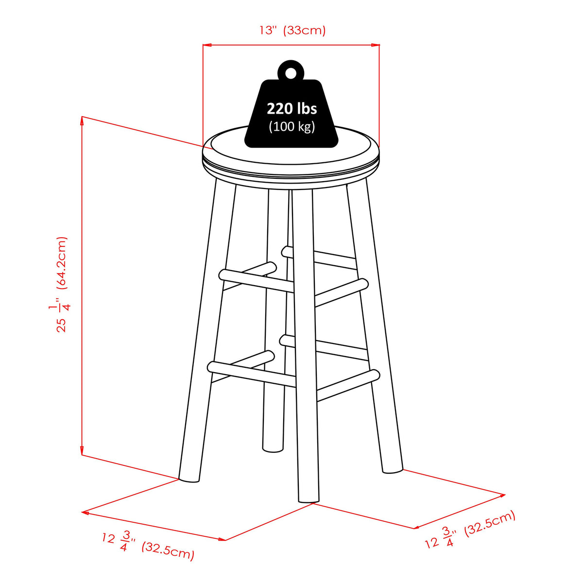 Swivel Bar Stool - Set of 2 V19056