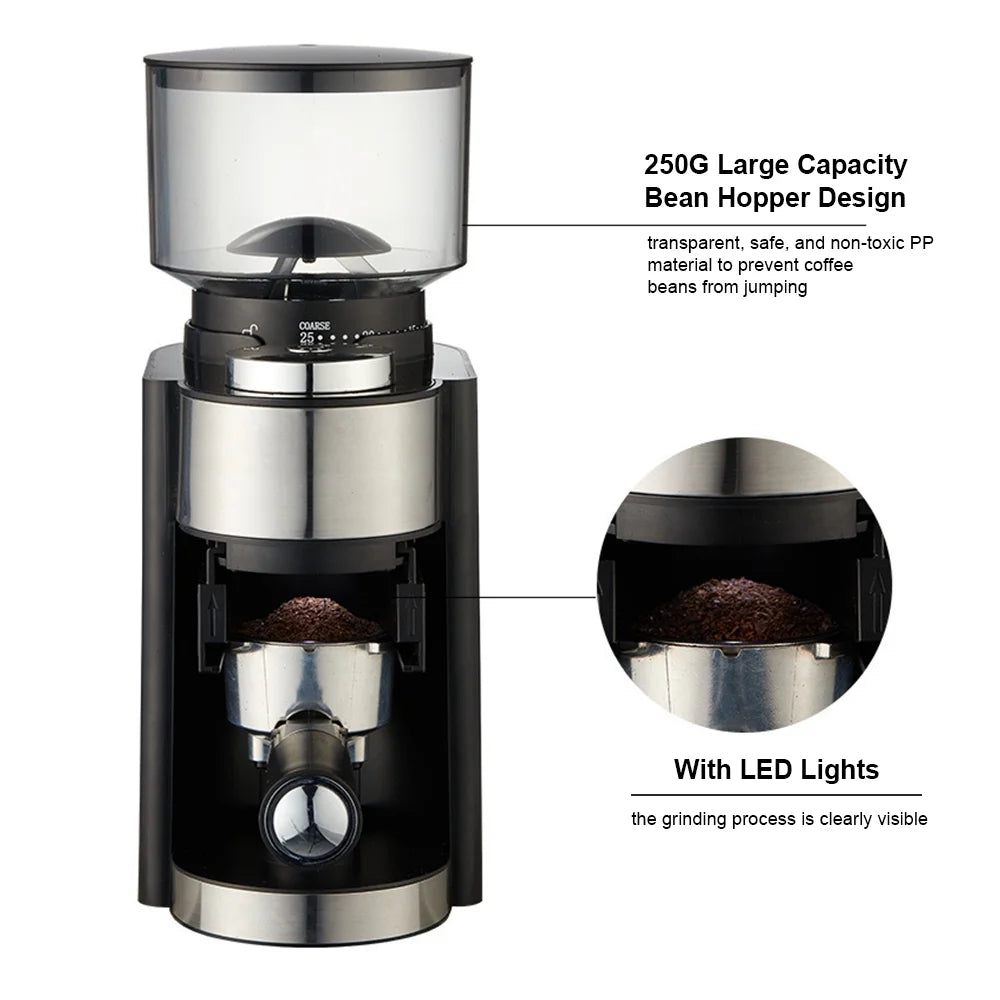 Electric Burr Coffee Grinder 25 Grind Setting Black A548