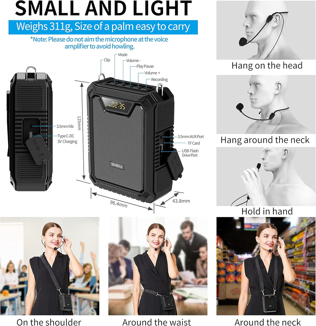 Portable Bluetooth Voice Amplifier 18W with 2500mAh Rechargeable Battery R291