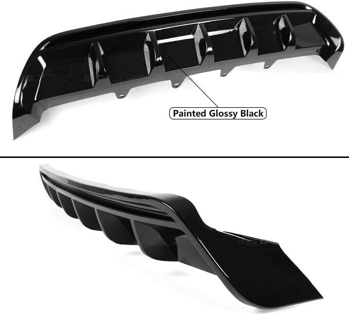 Glossy Black Rear Lip Bumper Diffuser Splitter Spoiler J433355