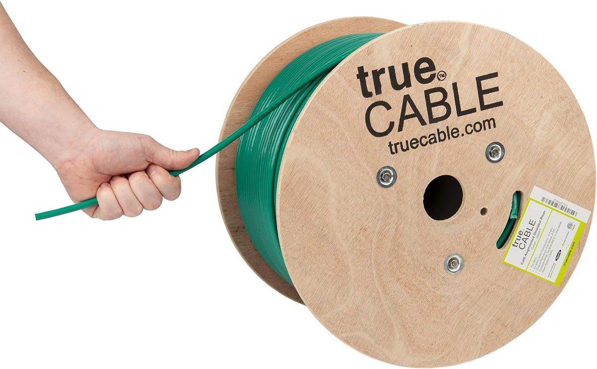 1000ft Green 23AWG Solid Bare Copper Bulk Ethernet Cable T760505
