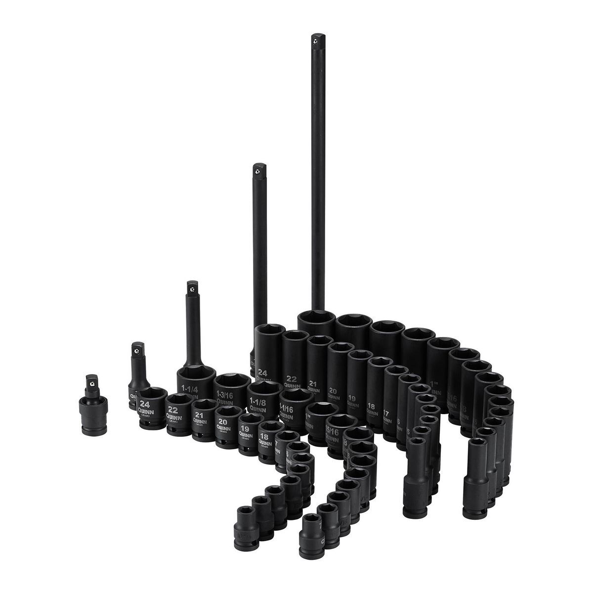 1/2 in. Drive SAE and Metric Impact Socket Set, 61-Piece J2424