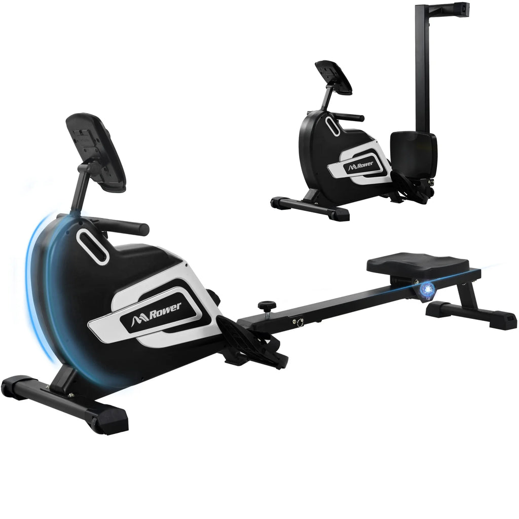 Magnetic Folding Rowing Machine with 14 Level Resistance and LCD Monitor U185463