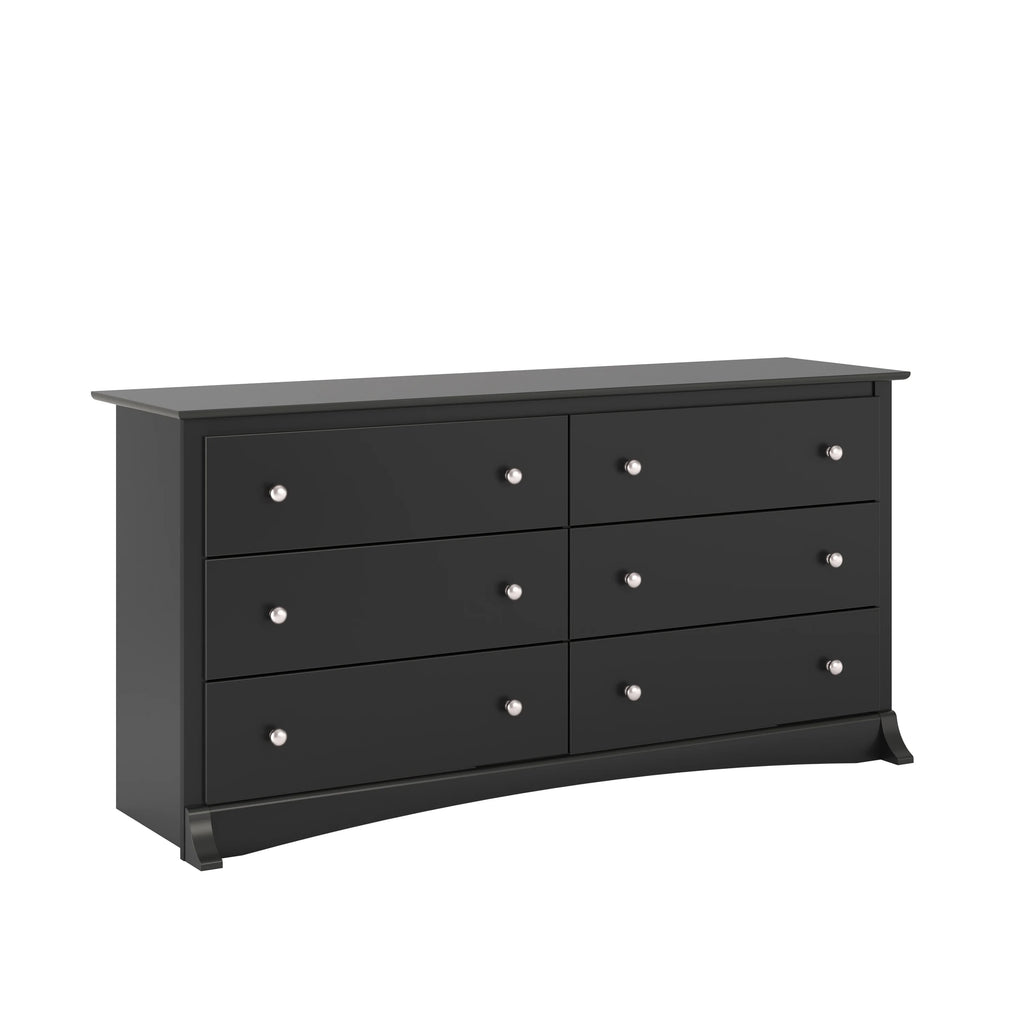 Black 6 Drawer Double Dresser Y46317