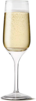Clear Plastic 6oz Stemmed Flute Champagne Glass Set of 48 E145194