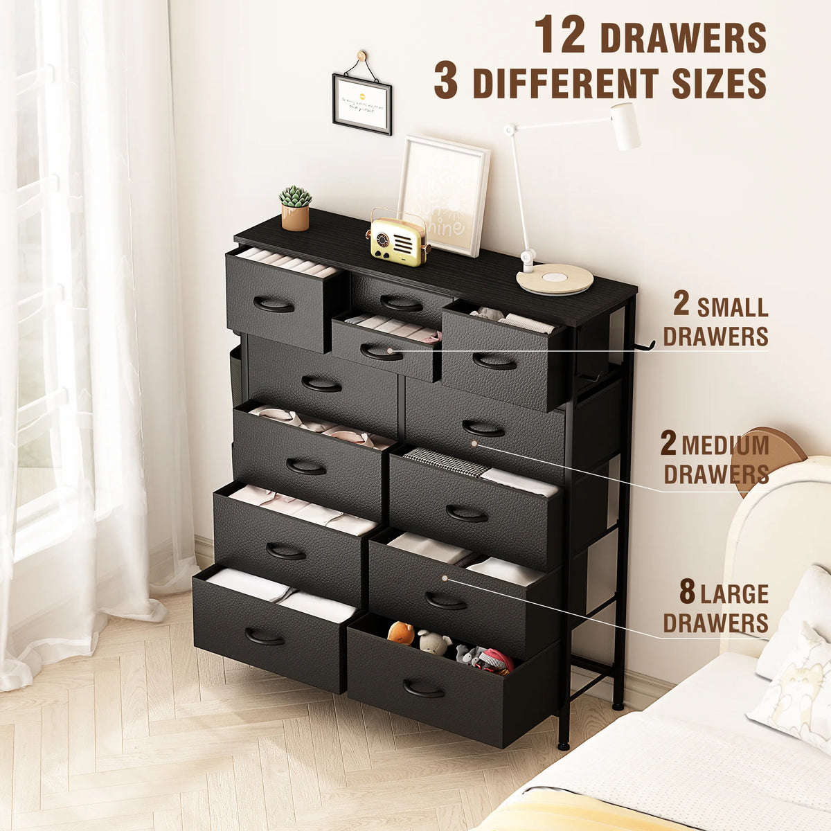 White 10 Drawer Dresser H2985