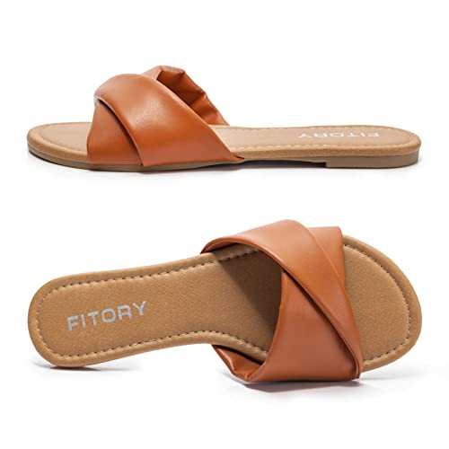 Women's Flat Sandals with Soft Leather Size 6-11 O8388