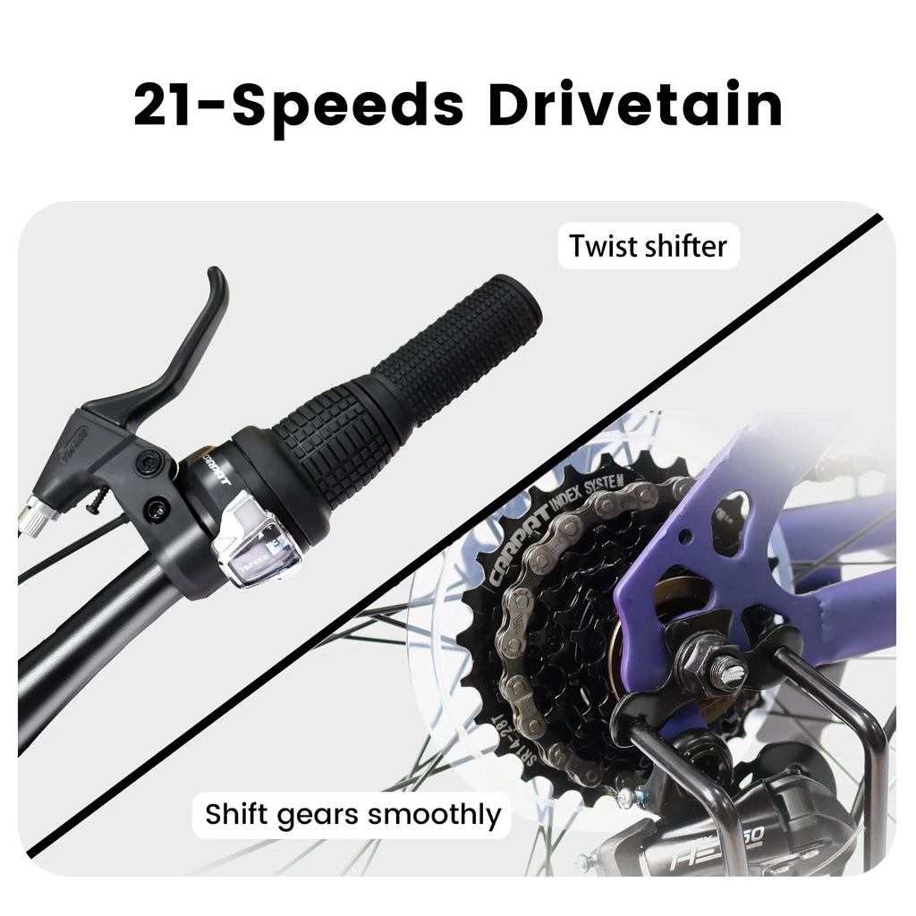 24 Inch 21-Speed Disc Brakes Front Suspension Mountain Bike S936149