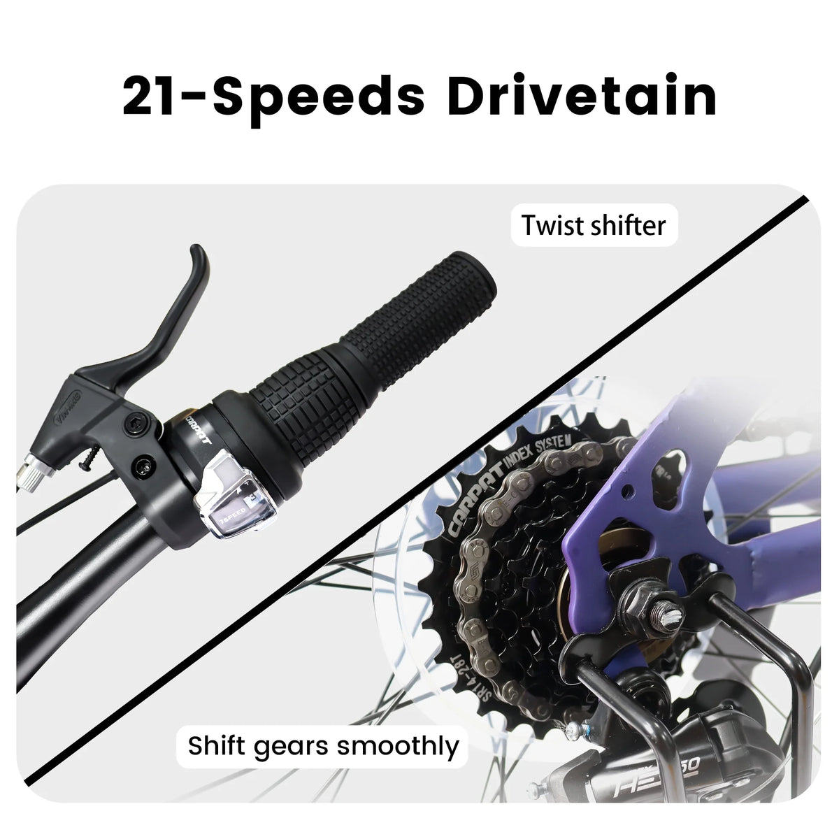 24 Inch 21-Speed Disc Brakes Front Suspension Mountain Bike S936149