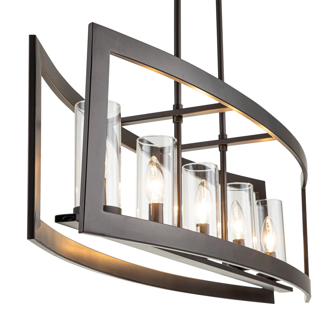 Bronze 5-Light Kitchen Island Pendant B149