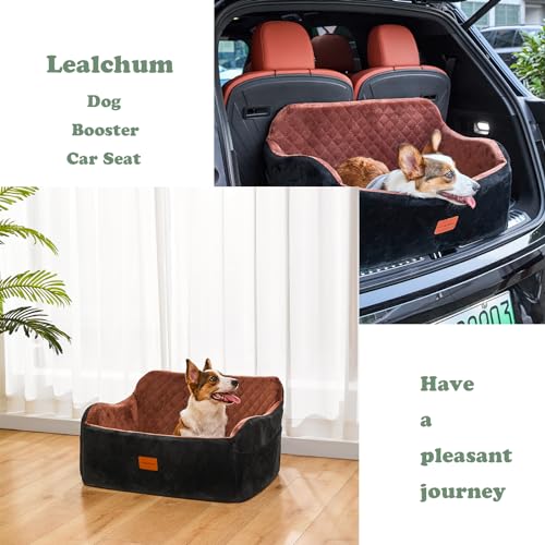 Large Dog Car Seat with Memory Foam Cushion and Storage Pockets (Black) P306483