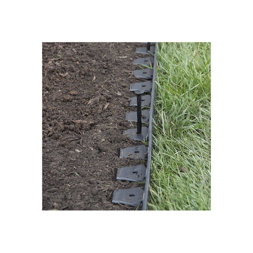Plastic No-Dig Landscape Edging Kit, 100-Feet Q477