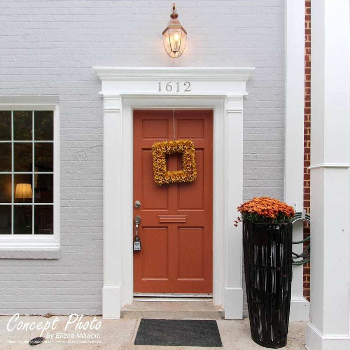 Smooth PVC Pilaster with Decorative Capital and Base (Pair) A58828