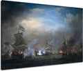 Naval Battle Prints Canvas Framed Wall Decor T715
