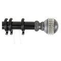 Black Decorative Traverse Rod with Rings E3840