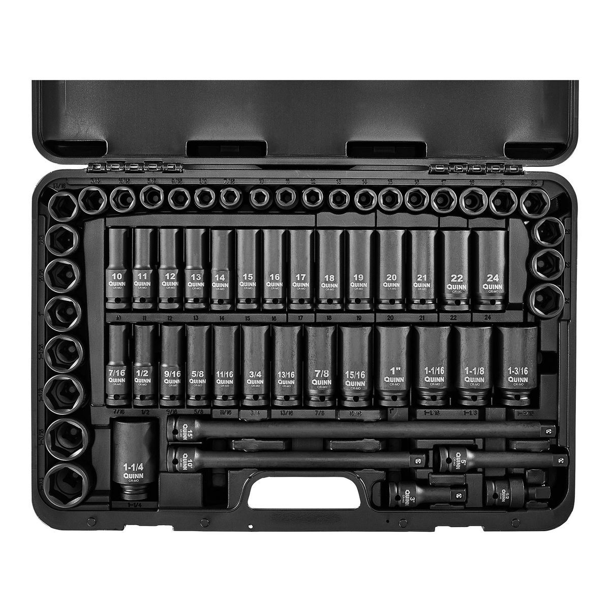 1/2 in. Drive SAE and Metric Impact Socket Set, 61-Piece J2424