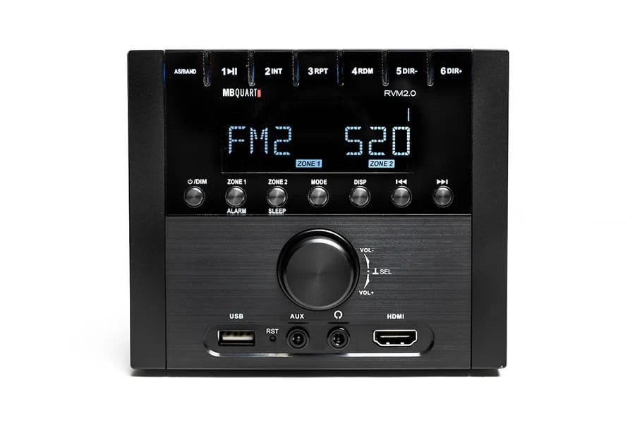 Bluetooth RV Receiver Stereo with 2 Black 6.5 Speakers F705149