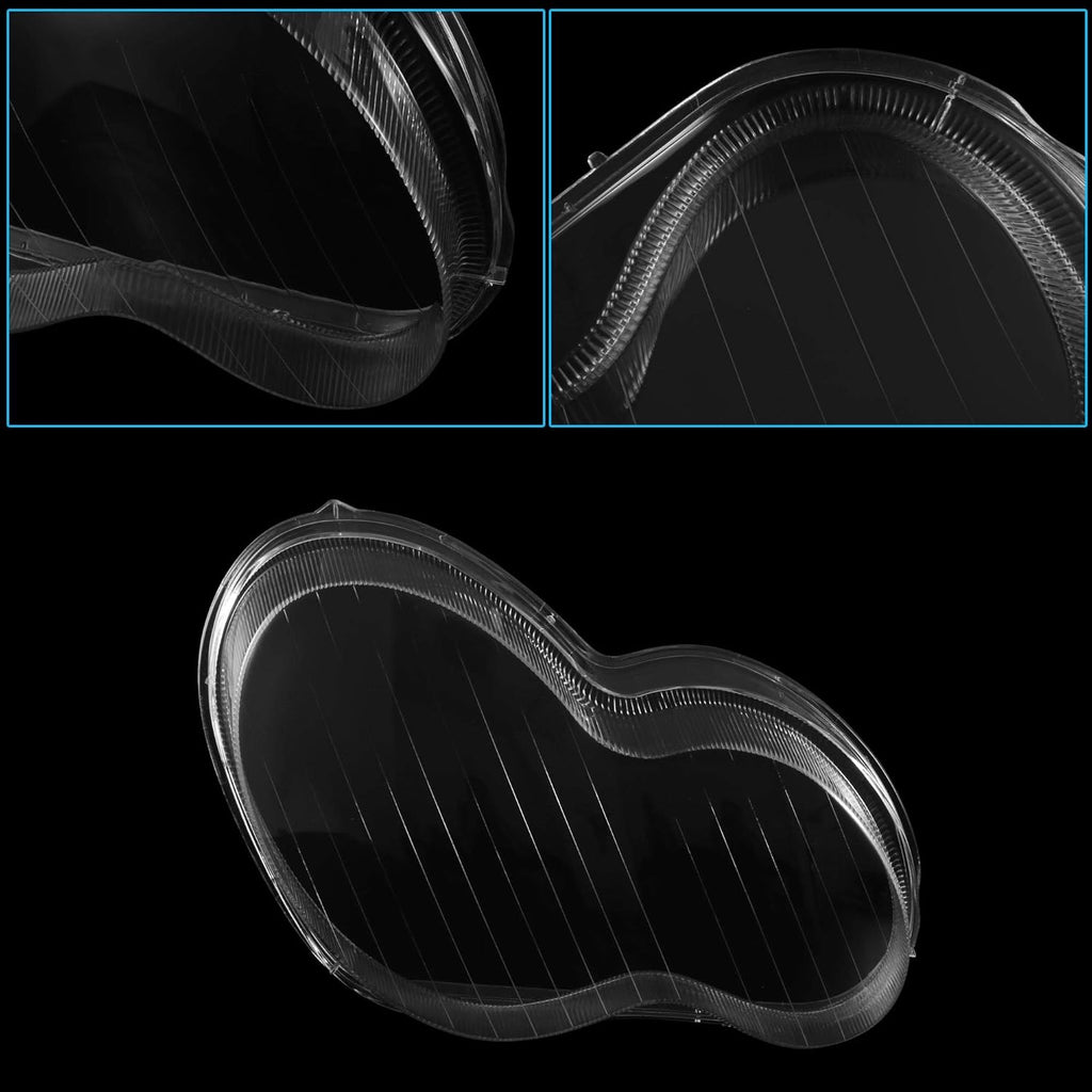 1 Pair Car Front Headlight Headlamp Lens Cover PC Shell B59005