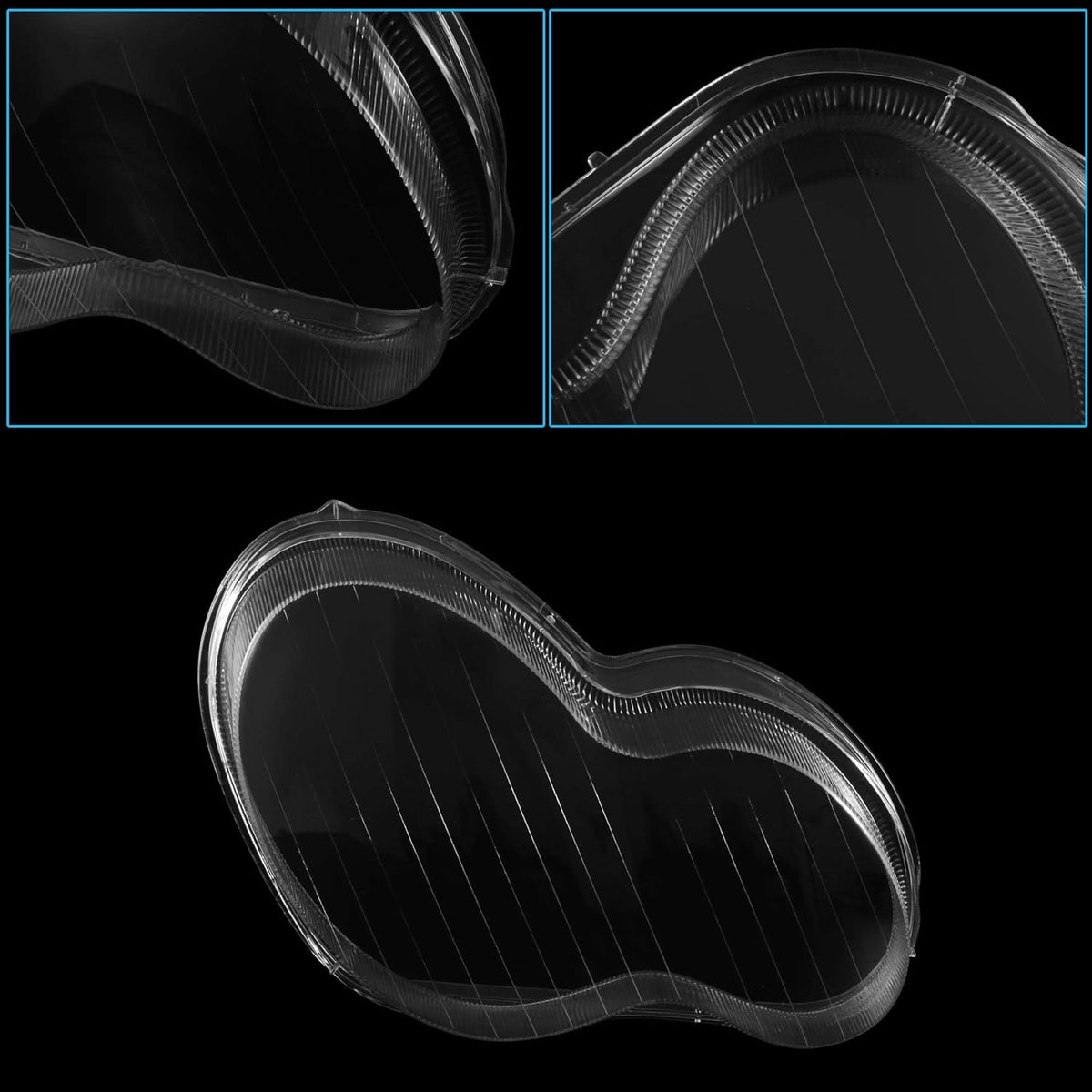 1 Pair Car Front Headlight Headlamp Lens Cover PC Shell B59005