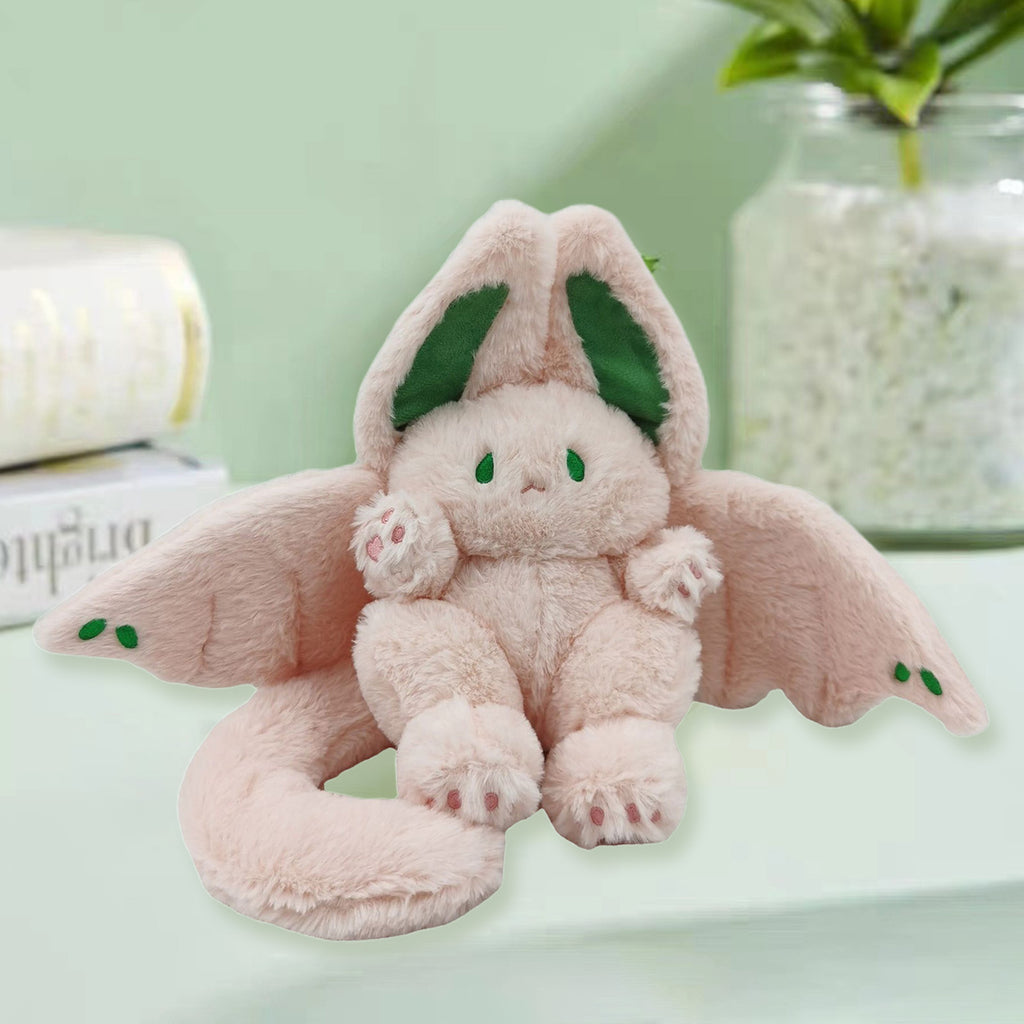 Pink Bat Rabbit Plush Toy with Wings Long Tail Stuffed Animal Pillow Doll A5446