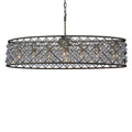 Antique Brass Crystal Oval Chandelier J154041