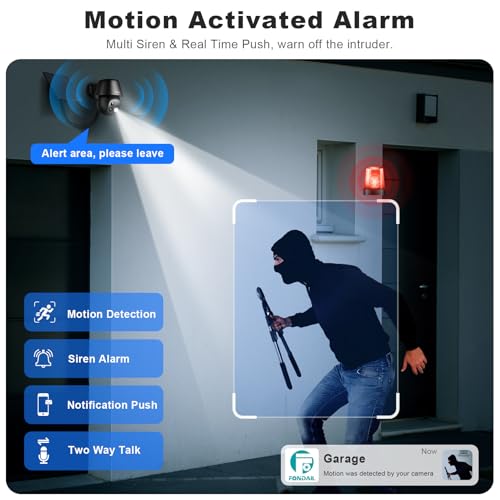 2K Pan/Tilt 360° View Solar/Battery Powered WiFi Security Cameras J42727