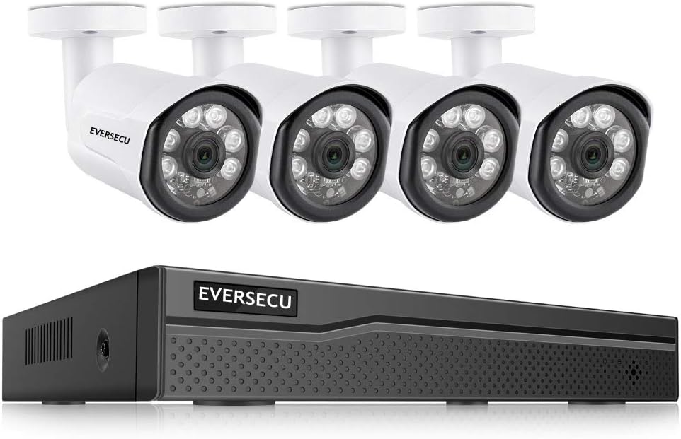 3MP HD POE NVR Security Camera System with 4 Weatherproof Bullet IP Cameras M9591